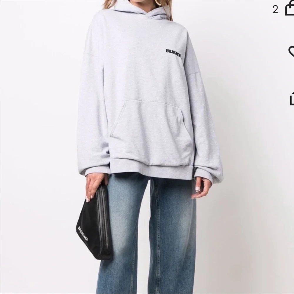 Balenciaga Wide Fit Hoodie w Embroidered back NWT - Picture 11 of 11